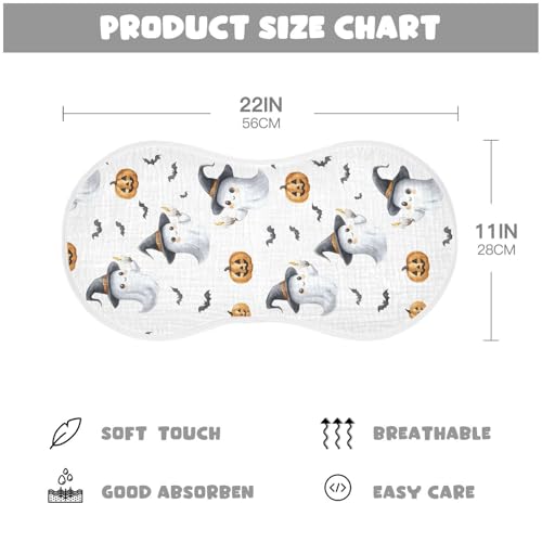 vvfelixl Ghosts Hand Candle Burp Cloths for Baby Boy Girls Baby Washcloths Burp Rags 1 Pack2