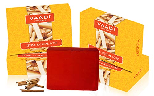 Vaadi Herbals Sandalwood Oil Bar Soap, 5.3 Ounce, Pack of 4