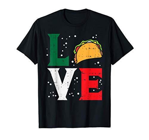 Love Tacos México Colors cinco de maio festa Mexican Women t-shirt, Preto, S