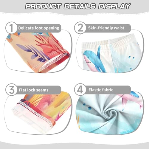 Toddler Girls Leggings Printed Yoga Pants Leggings Shark Coral for Kids3