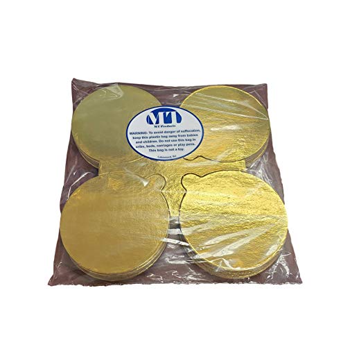 Mt Products 4 Inch Mini Round Gold Cake/Pastry Dessert Board With Tab thumb #6