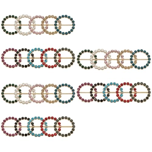 Pince à anneaux pour écharpe strass cristal coloré pour chemise