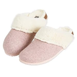 DUNLOP Slippers Women, Fluffy Mule Slippers for Women