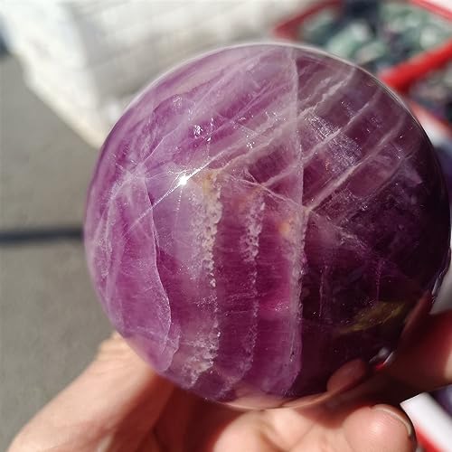 Sphère en fluorite violette 61-65mm pour décoration et lithothérapie - 4