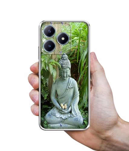 Image of Casotec Buddhism Design Printed Silicon Soft TPU Back Case Cover for Realme C63 4G / Narzo N63 4G