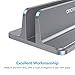 OMOTON Vertical Laptop Stand Holder, Desktop Aluminum Stand for MacBook with Adjustable Dock Size, Fits All MacBook, Surface, Chromebook and Gaming Laptops (Up to 17.3 inches), Gray