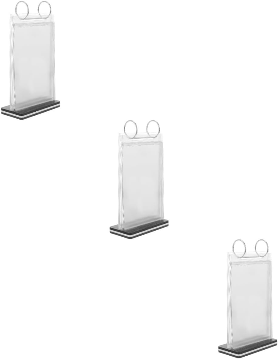 3pcs Vertical Tabletop Menu Holder Stand Sign Display for Restaurants Trade Shows Weddings Lightweight and Stable Base for Easy Use