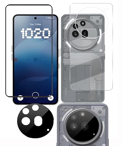 Image of Tempered Glass Screen Protector Compatible for Nothing Phone (3a) Pro 5G | Front And Back Screen Guard With camera lens protector