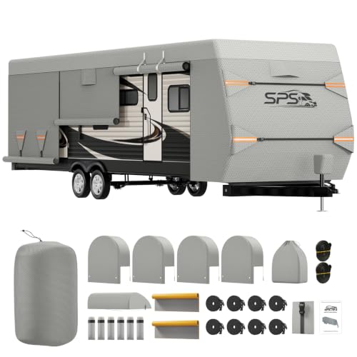 RV Cover 14-16ft, 8-Layer Waterproof Travel Trailer Cover
