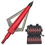 e5e10 12pcs Archery Broadheads 3 Fixed Steel Blade 125 Grain Hunting Arrowheads Fit for Compound Bow