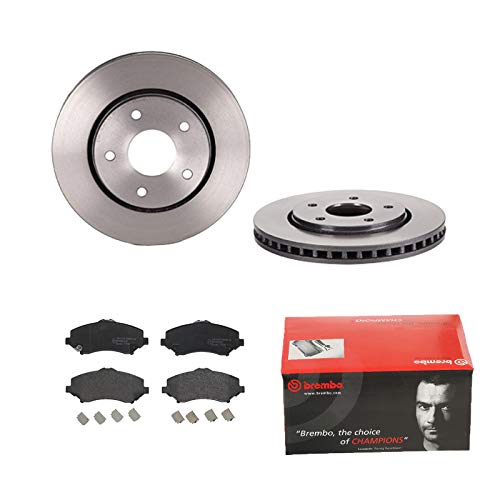 2 Bremsscheiben belüftet 302 mm + Bremsbeläge Vorne von Brembo Innenbelüftet