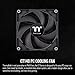Thermaltake CT140 PC Cooling Fan (2-Fan Pack), Daisy-Chain Design, Fan speeds up to 1500 RPM, 140 mm Hydraulic Bearing Fan, Anti-Vibration mounting, CL-F148-PL14BL-A,Black