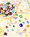 FIVEIZERO 420g Mosaic Tiles for Crafts - 280Pcs Glass Mosaic Kits, Mixed Shapes Mosaic Glass Pieces for Art, Irregular Tiny Mosaic Tile for DIY Projects, Home Decoration(Mix)
