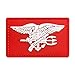 Morton Home US Navy Seal Team Military Morale Rubber Badges Patch Tactical Navy Seal Team Trident Rubber Badges Patch (RED)