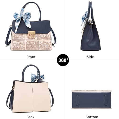Image of FOXLOVER Medium Tote Bag for Women Designer Vintage Satchel Handbags Top-handle Purses