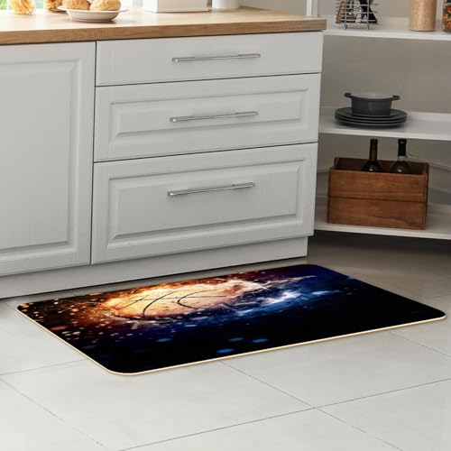 Tapete de cocina para pasillo y lavandería con estampado deportivo 7