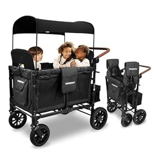 WonderFold W4 Luxe Kinderwagen Bollerwagen Volcanic Black