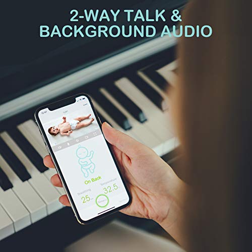 Sense-U Monitor De Bebê De Vídeo 2Pcs Com Câmera Panorâmica-Inclinação-Zoom Remota, Conversa Bidirec
