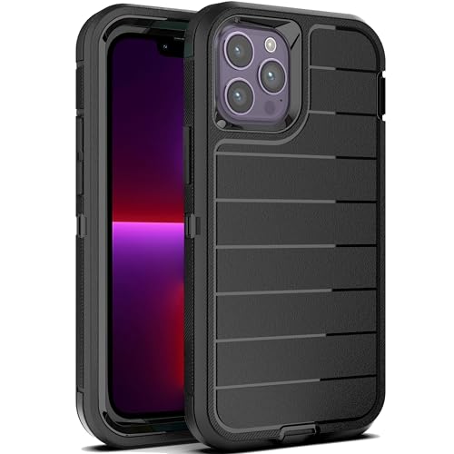 YmhxcY for iphone 13 Pro Case,3-in-1 Super Heavy duty phone protective case/Shock Protection/Dust Proof/Super sturdy, Designed for iphone 13 Pro 6.1"-Black