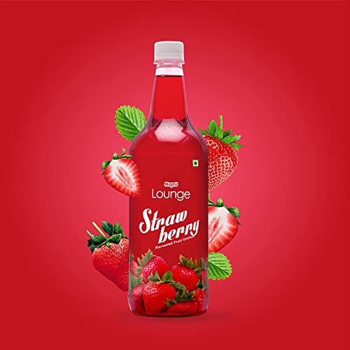 Image of Mapro Lounge Strawberry Cocktail Mixer Mocktail Mocktail Fruit Syrup - 1L |Contains Real Fruit Juice| Gluten Free| Zero Cholestrol (Pack of 3)