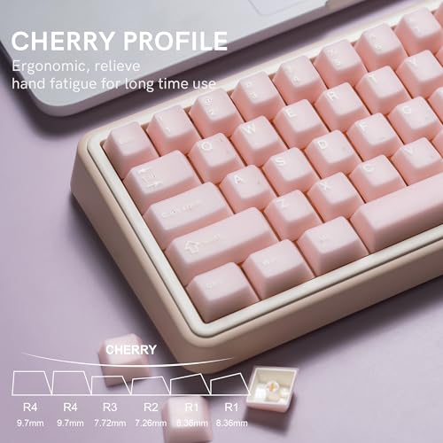 Image of dagaladoo Pink Keyboard keycaps,Double Shot PBT keycaps Jade