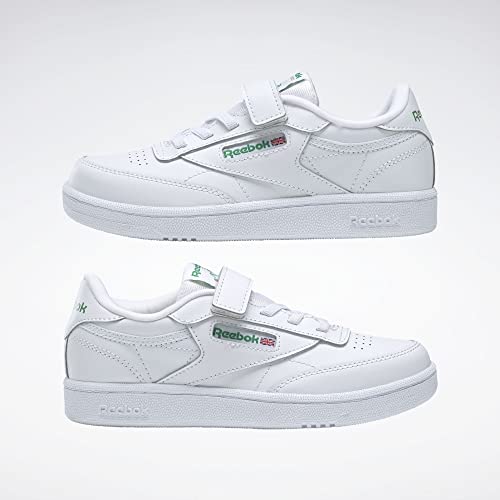 Reebok Club C Chaussures de Course, White/Glen Green/Vector Blue, 27 EU