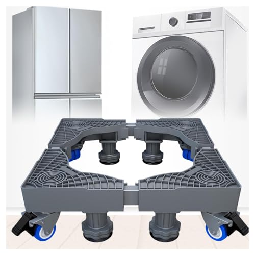 WXJHNYBS Pedestales Lavadora Secadora 4 Columnas De Apoyo Fondo Lavadora Aumentar Altura Soporte Lavadora Secadora,4patas-4ruedas