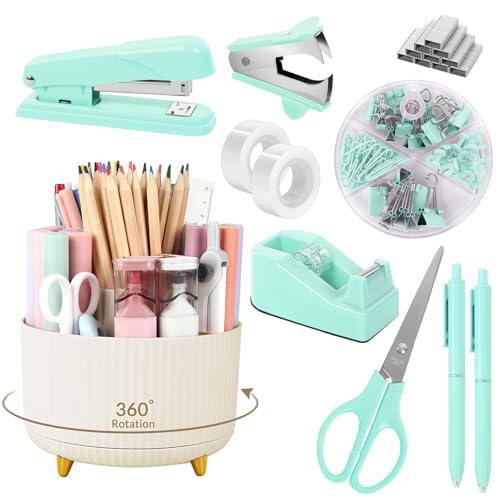 SKYDUE Teal Office Supplies Set