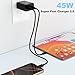 45W 2Pack Super Fast Charger USB C Dual Port Android Phone Charger Type C Fast Charging Block with 10FT Type-C Charger Cord for Samsung Galaxy S25/S25 Ultra/S25+/S24 Ultra/S24/S24+/S23/S22/iphone 17