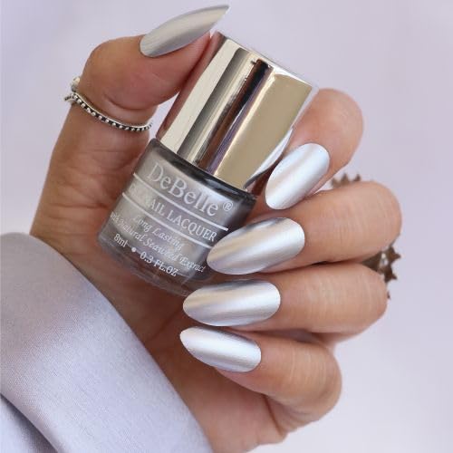 Image of DeBelle French Cheer Chrome Nail Polish Combo - 6 Metallic Shades | Long Lasting | No UV Lamp | Seaweed Enriched | 48ml