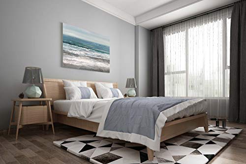 Yihui Arts Large Dinning Room Wall Art Hand Painted Modern Abstract Seascape Canvas Oil Painting Ocean Beach Coastal Picture Artwork for Home Decor - Image 6