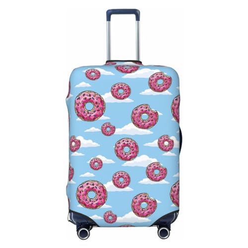 Donut Clouds Print Luggage Cover Protector Anti-Scratch Washable Fits 18-32 Inch Luggage-Large