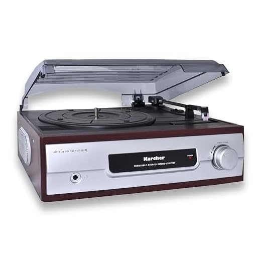 Karcher 4000420000000 Skivspelare med Inbyggda Högtalare, En Storlek, Svart-Silver