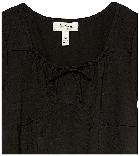 Image of Speechless Girls' Short Sleeve Jersey Knit Peasant Top