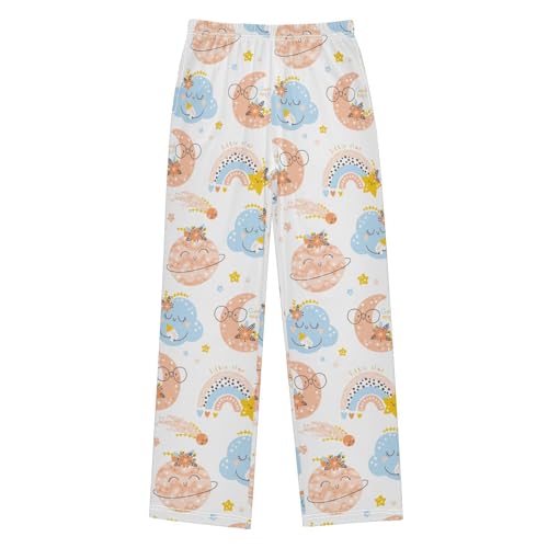 Rainbows Planets Clouds Boys Pants for Kids Jogger Pants with Pockets S-XL