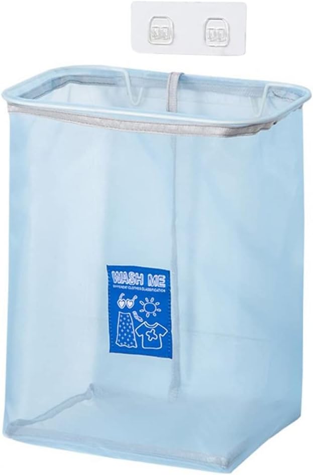 l Laundry Basket Wall Mounted Clothes Basket Large Capacity Net Yarn Laundry Bag Clothes Storage Baskets (Color : B, Size : 6.69" x 13.78" x 10.24") (A 6.69)