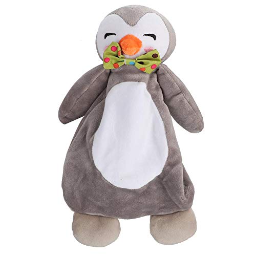 Baby Comfort Towel, Hand Puppet Pacify Plush Doll Toy Saliva Towel Blanket Sleeping Accompanying Doll for Infant Toddler Kids Children(36cm-Penguin)