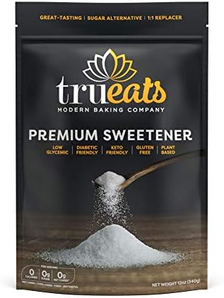 TruEats Premium Monk Fruit Sweetener: Keto, Diabetic Friendly, Zero Calories, Zero Glycemic, Sugar Replacement