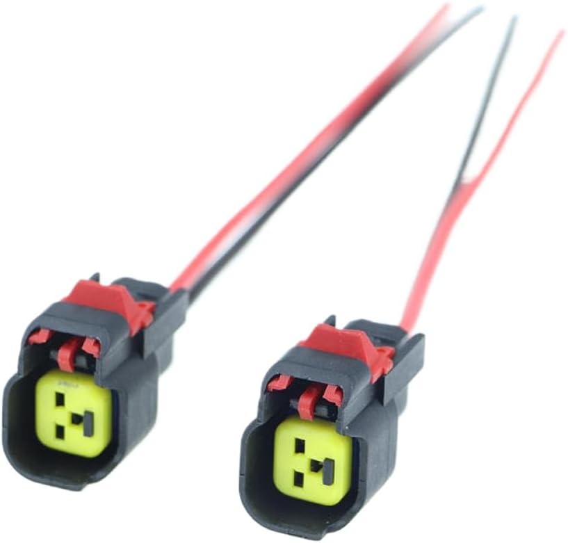2Pcs Car Socket Fuel Injector Connector Female With Wiring Harness Compatible With Focus Mondeo