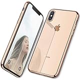 DTTO for iPhone Xs Max Case, Slim Fit Clear Soft TPU Cover Case with Metal Luster Edge for Apple iPhone Xs Max 6.5 Inch (2018 Released)- Gold
