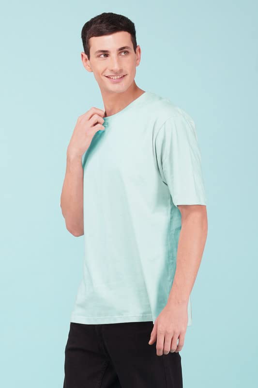 Image of Nusyl Men Solid Oversized t-Shirt - NUMCOTSH0001