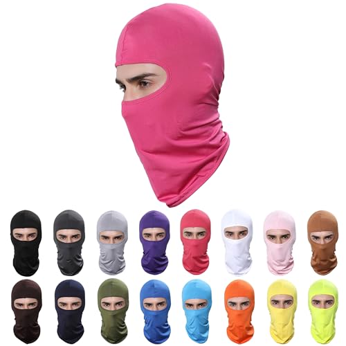 Image of Pukavt 1-6 Pack Balaclava Face Mask, Ski Mask for Men Women, UV Protection Windproof Scarf for Motorcycle Snowboard Cycling