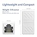 Jadaol RJ45 Coupler [UL Listed], Gold Plated Ethernet Cable Extender with PoE Support, 328ft Long Distance Extend, Female to Female Coupler for Cat8 Cat7 Cat6a Cat6 Cable (White, 2Pack)