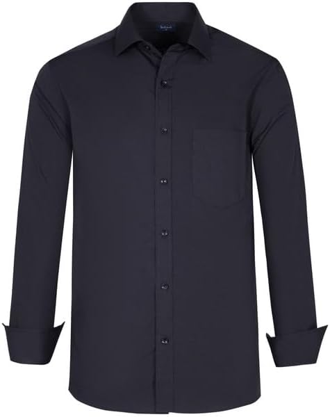 Mens Big and Tall Dress Shirts Button Down Shirts Long Sleeve Shirt from Size S to 6XL(T) - Image 2