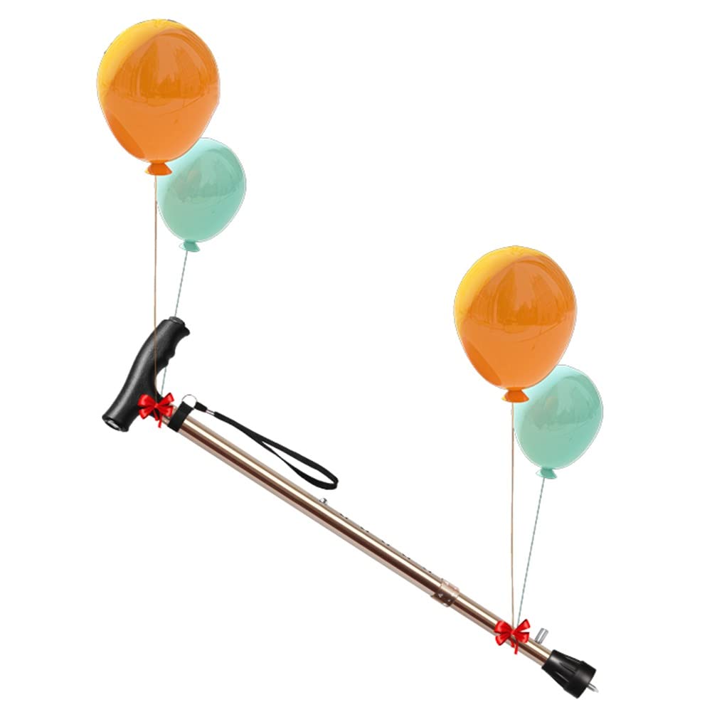 Bastone da Passeggio Leggero in Alluminio, Bastone da Trekking Antiscivolo Regolabile con Luce LED per Campeggio, Escursioni e Trekking