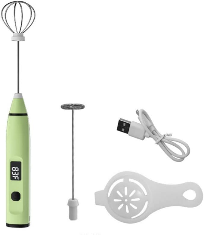 USB Rechargeable Milk Frother 2-Speed Portable Travel Frother Electric Milk Foamer Coffee Frother for Latte Cappuccino Hot Chocolate Drink Mixer