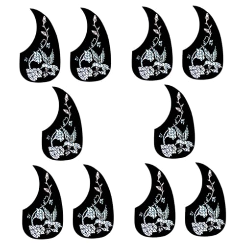 BESPORTBLE 10pcs Acoustic Guitar Pickguards Scratch Plate Replacement for Folk and Electric Guitars Lightweight Minimalist Design Easy Installation present for Music Lovers