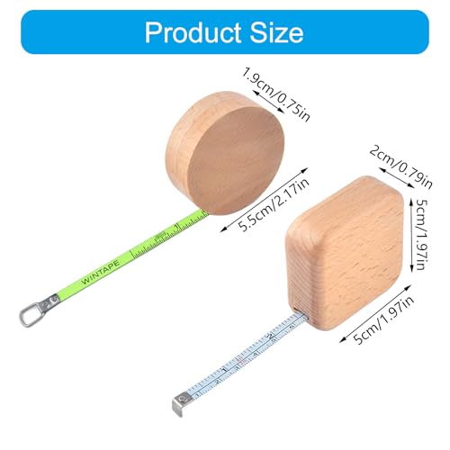 Cinta Métrica de Madera 2 m con Marcaciones Claras miniatura 4