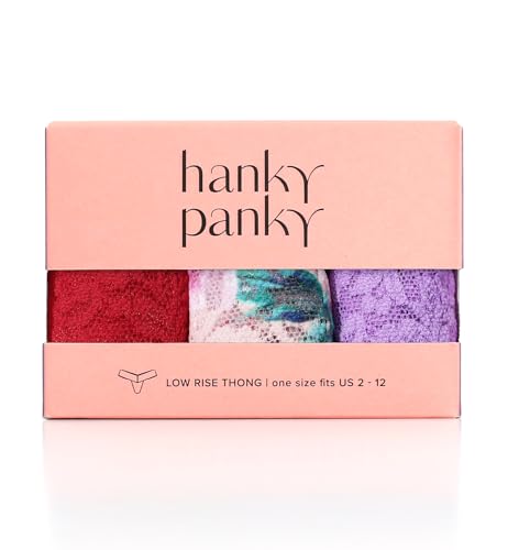 Image of hanky panky - Signature Lace Low Rise Thongs for Women | Lacy Lingerie Underwear | 3 or 5 pack