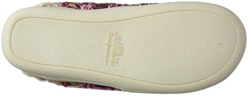 Dearfoams Women's Multicolor Textured Knit Suff with Wide Widths Slipper, Cabernet, Small Wide Wide US | Image 2